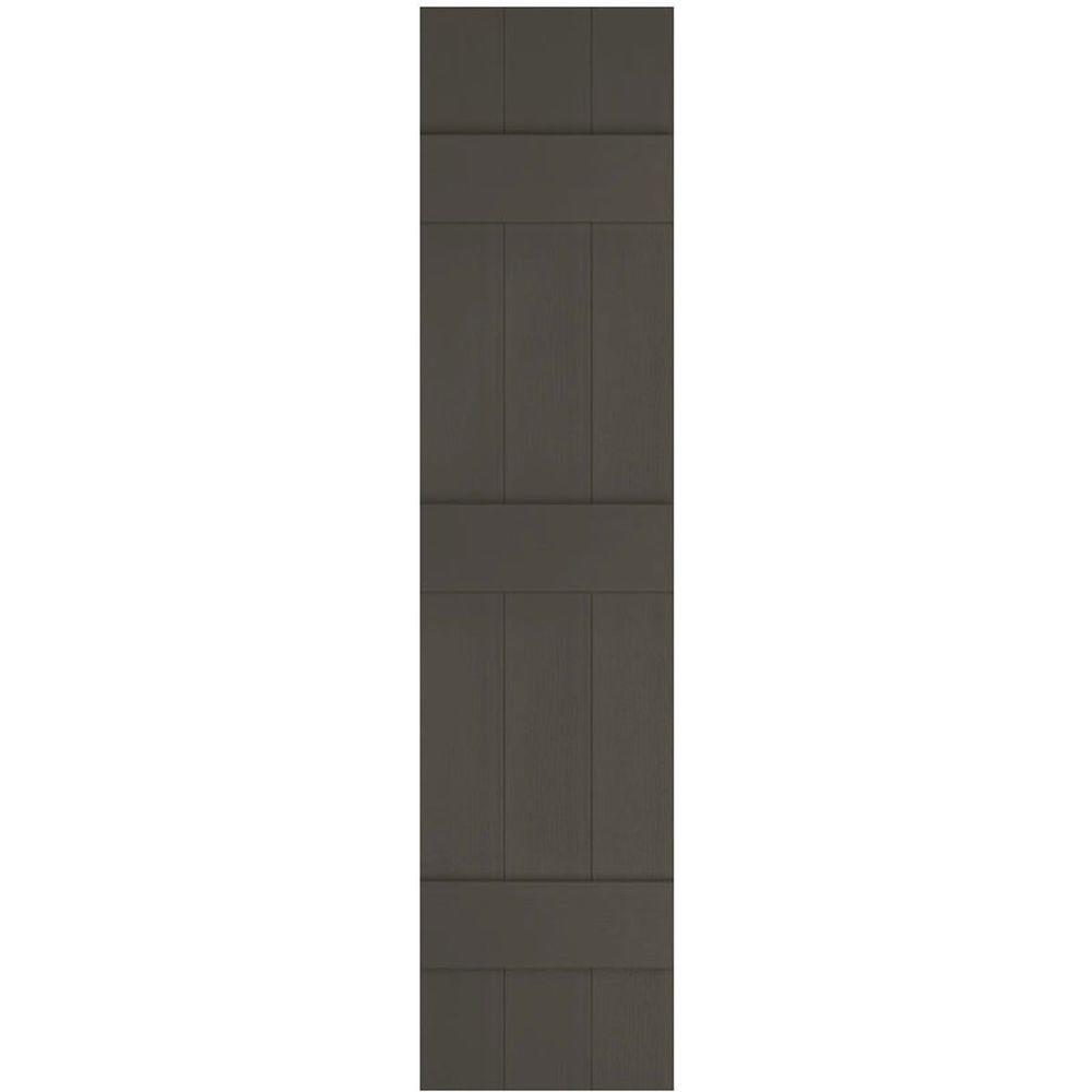 Tudor Brown Ekena Millwork EB0110500X027250MTB Exterior Mahogany Three Board Two Batten Board-n-Batten Shutters 10 1//2W x 27 1//4H Per Pair