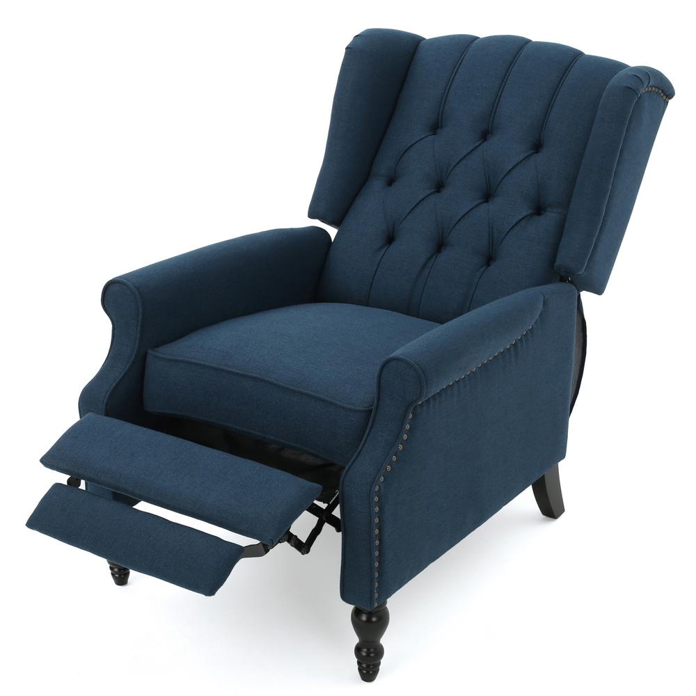 navy blue recliner