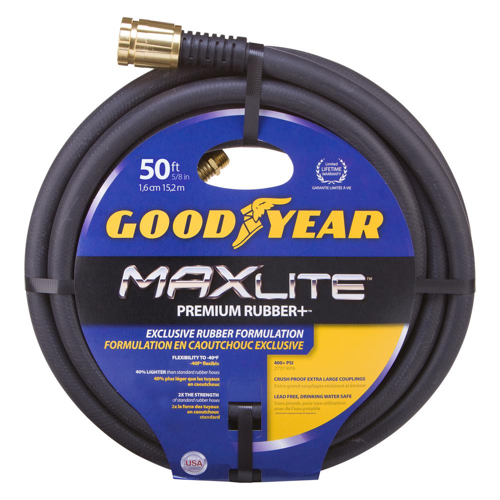 USA Made Red Heavy-Duty Rubber 3//8-Inch x 50-Ft All-Weather Rubber Air Hose Formerly Goodyear Continental