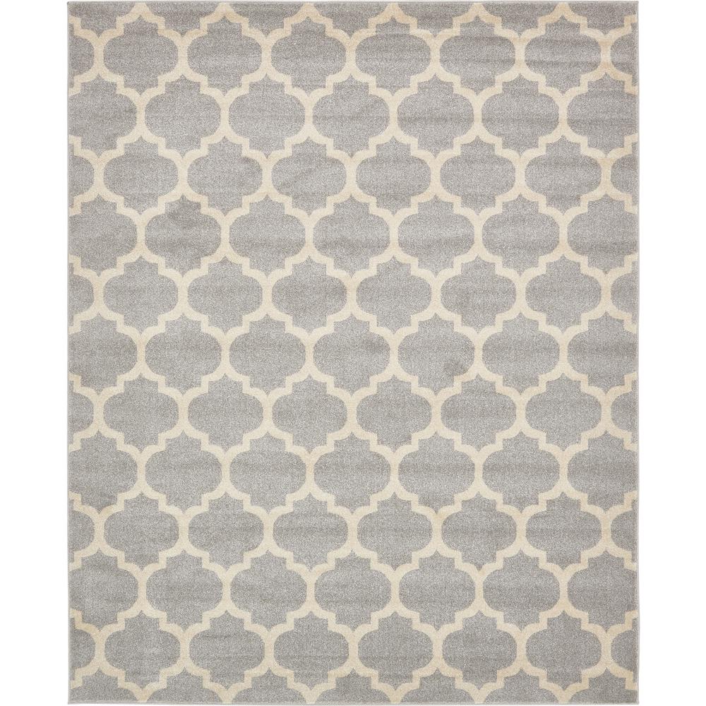 Unique Loom Trellis Philadelphia Light Gray Beige 8 0 X 10 Area Rug