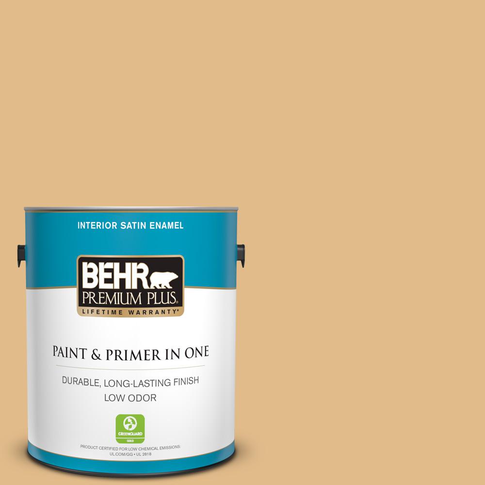 BEHR Premium Plus 1 gal. M2804 Royal Gold Satin Enamel Low Odor