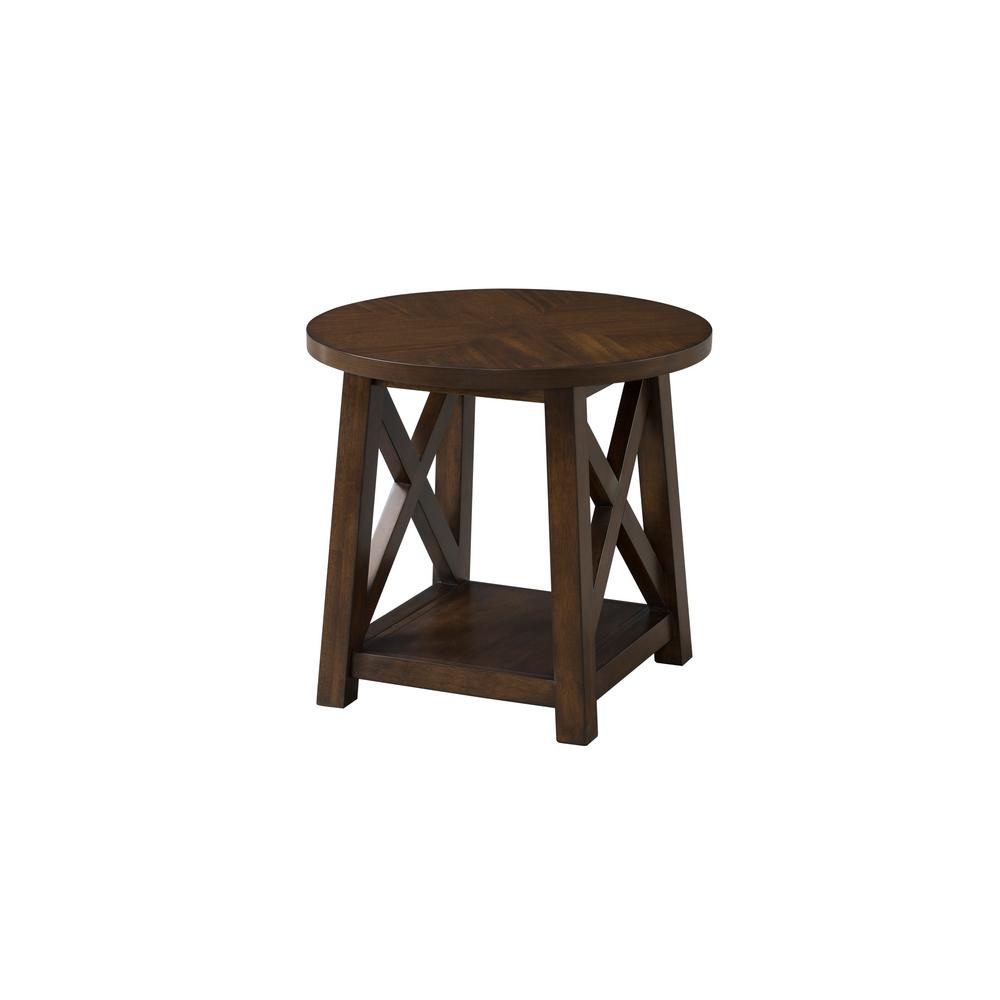 StyleCraft Presley Dark Brown Wooden Accent Table AF16745DS The Home