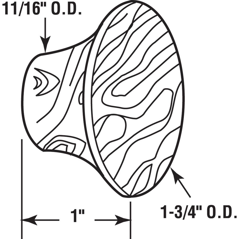 Prime Line Bi Fold Door Pull Knob 1 3 4 In Hardwood N 6756 The