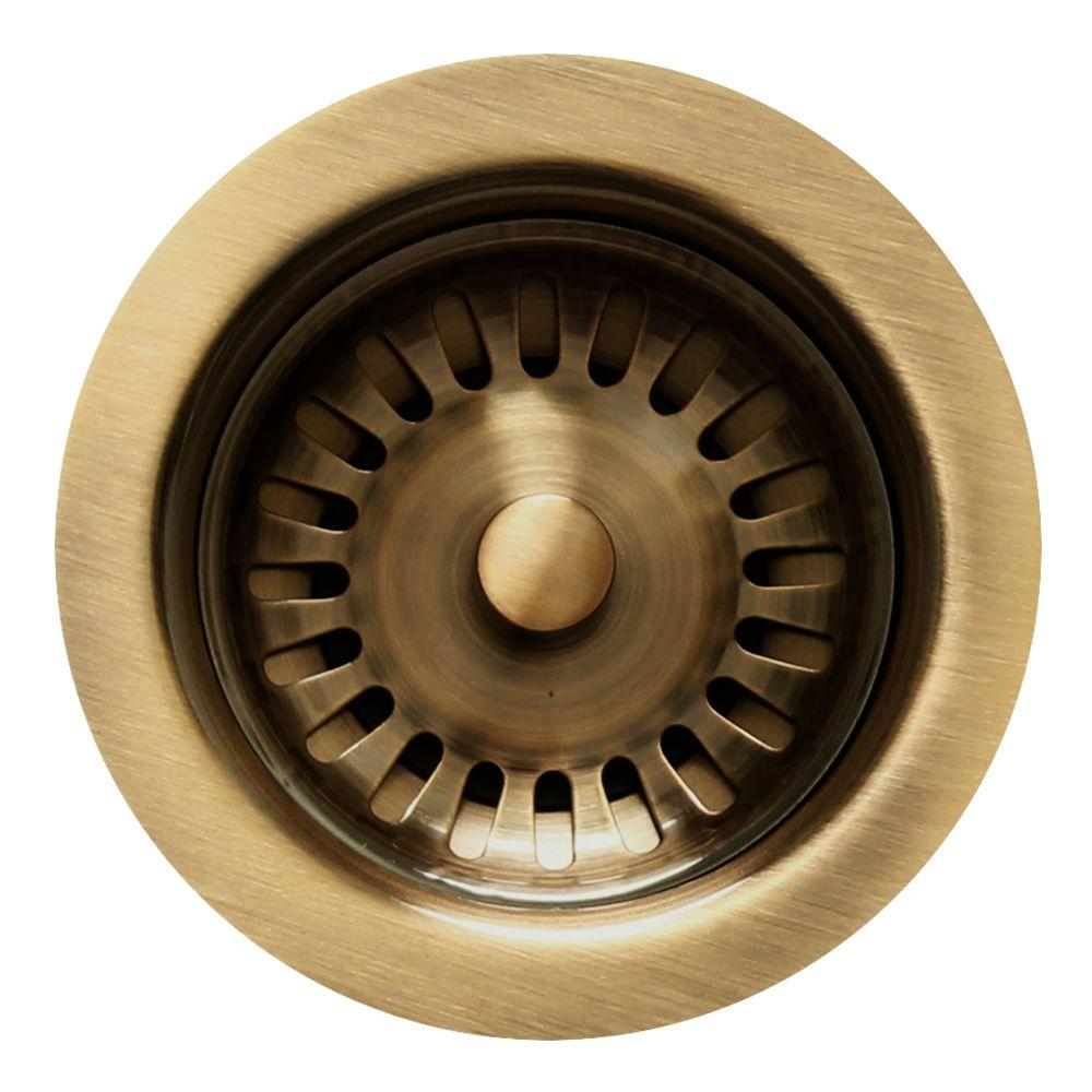 Whitehaus Collection 3.5 in. Basket Strainer in Antique BrassRNW35LAB