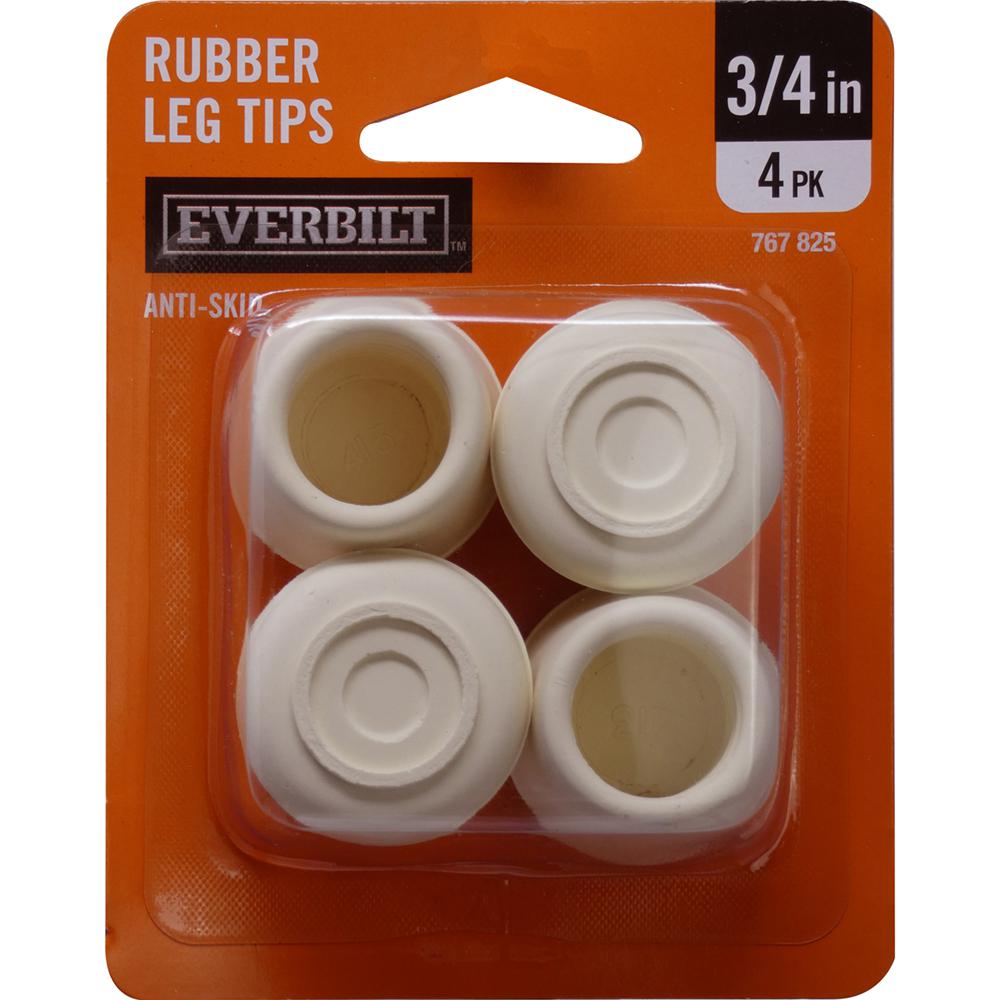 Everbilt 7/8 in. Black Rubber Leg Tips (4 per Pack)49127 The Home Depot