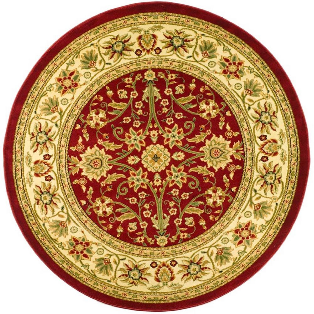 Area square ft rug multi heritage 6sq safavieh rugs Safavieh Lyndhurst Red/Ivory 8 ft. x 8 ft. Round Area Rug-LNH212F-8R