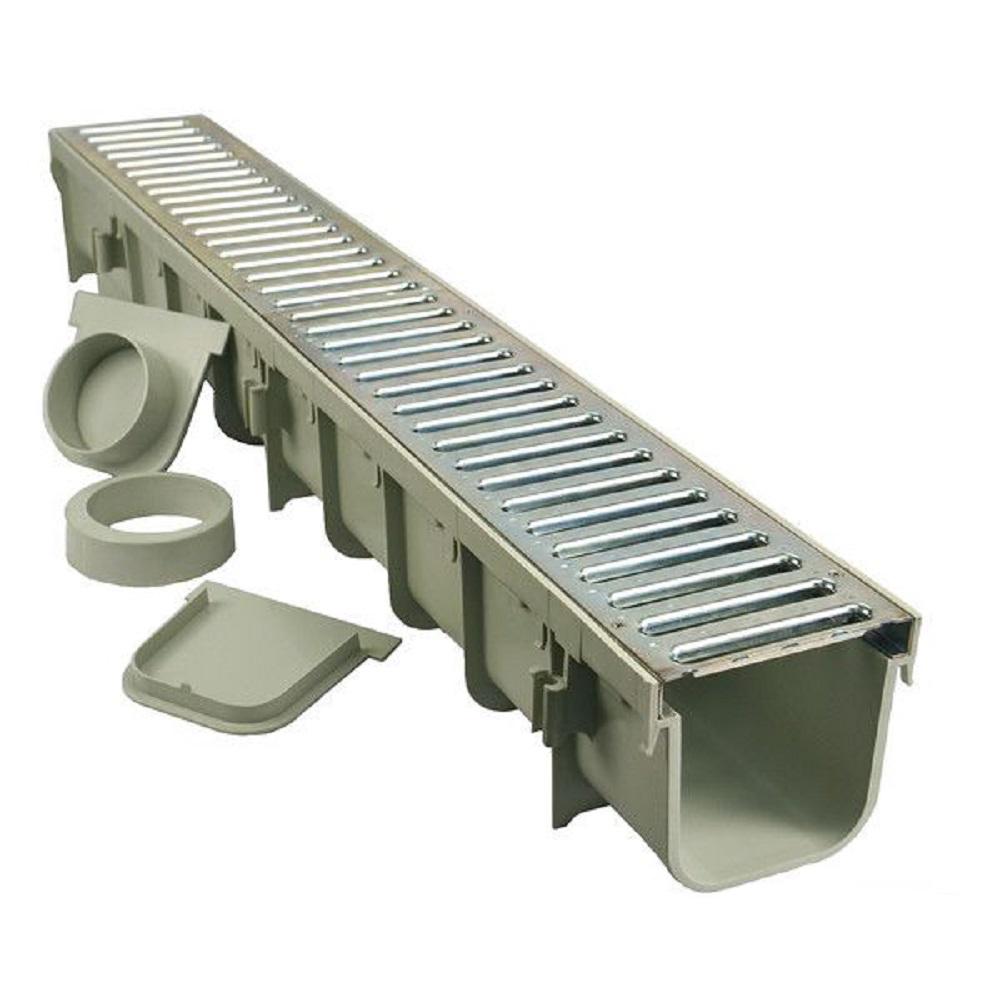 U S Trench Drain Compact Series 5 4 In W X 3 2 In D X 39 4 In