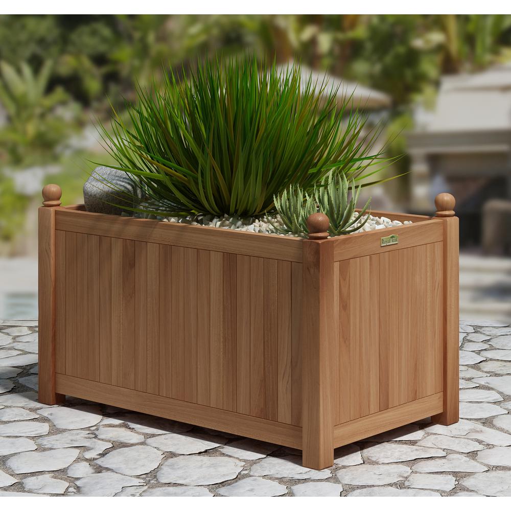 Wood No Additional Features Large Plant Pots Planters The Natural Teak Outdoor Planter