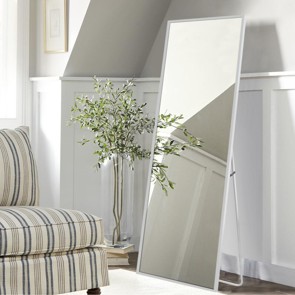 Modern Rectangular Large Floor Full Length Mirror With Bracket