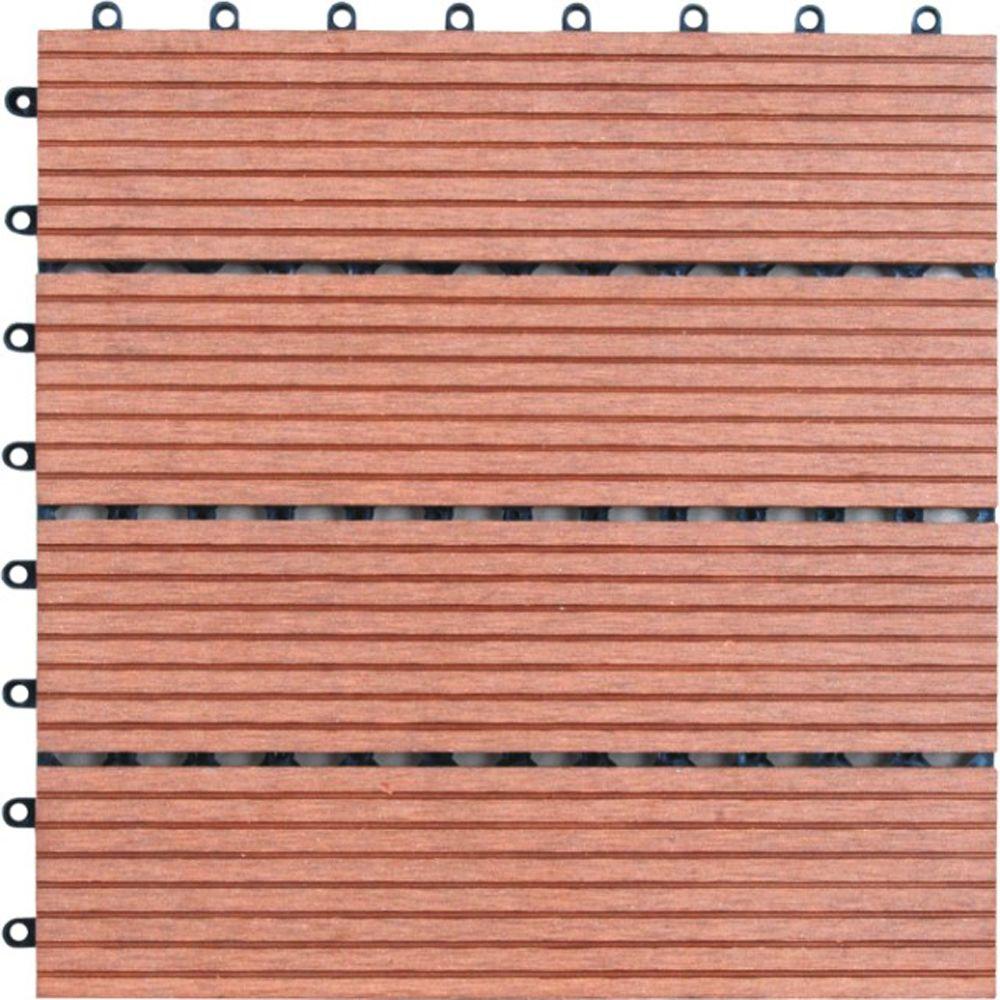 Newtechwood The Home Depot Composite Deck Tile In Dark