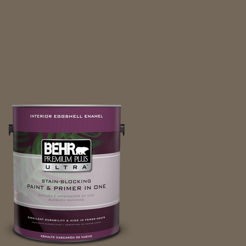 BEHR Premium Plus 1 gal. BXC73 True Walnut Satin Enamel Zero VOC