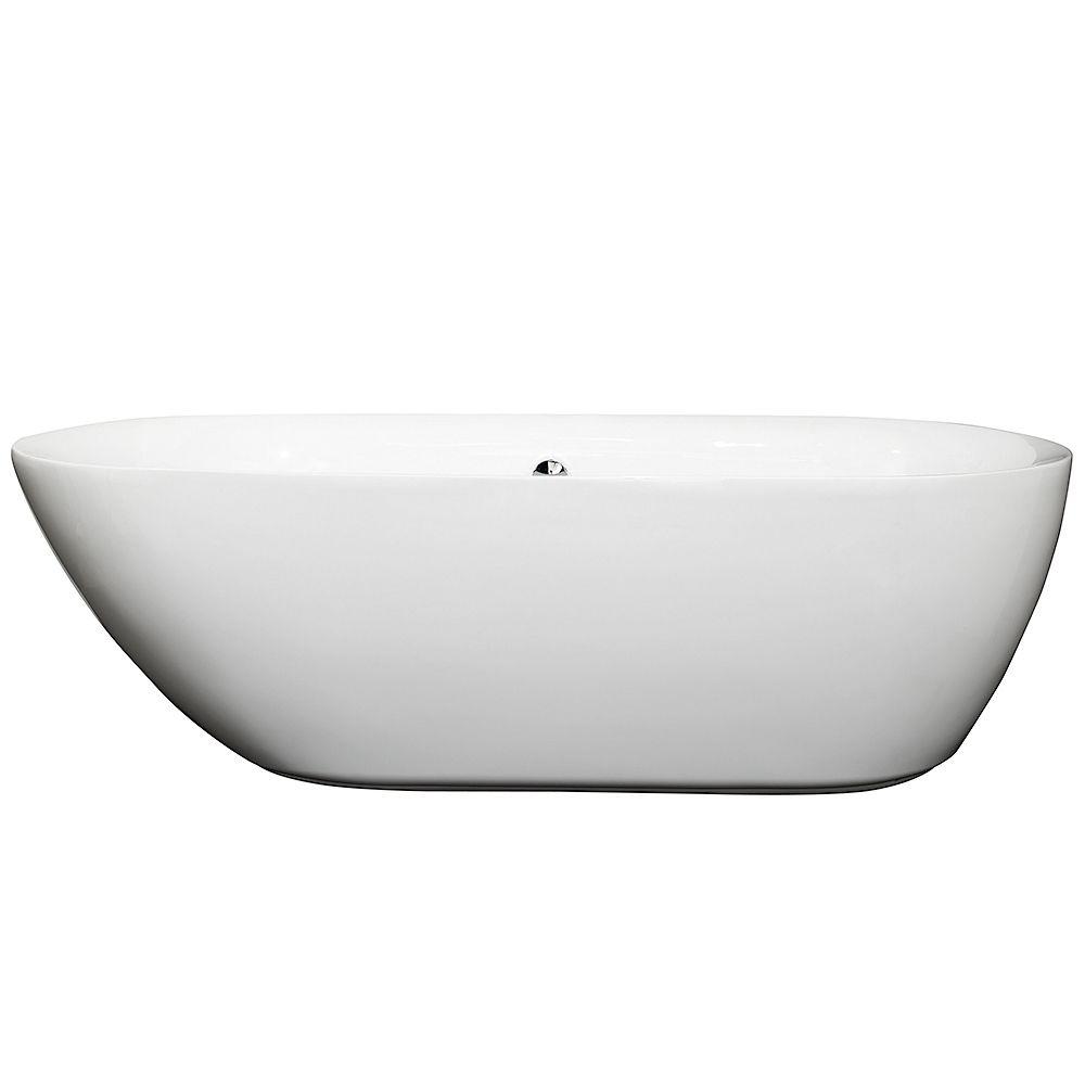 Wyndham Collection Melissa 70.75 in. Acrylic Flatbottom ...