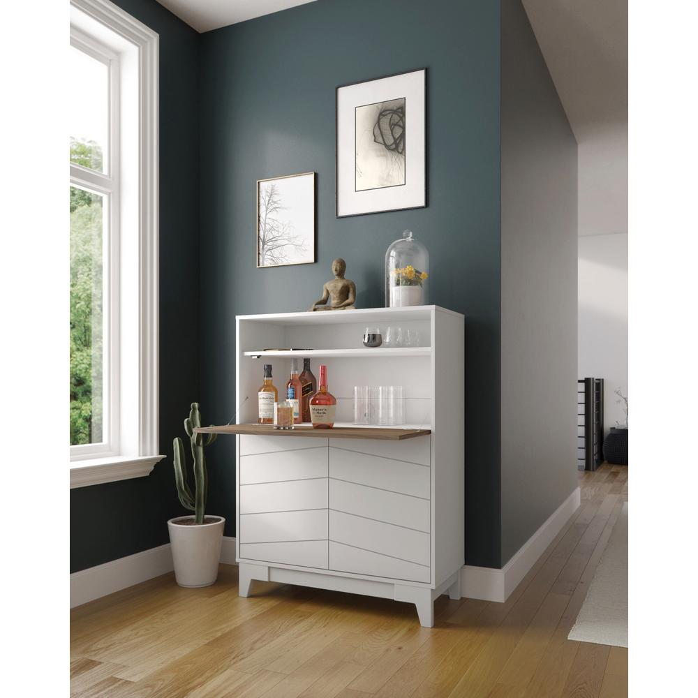 Boss Nutmeg And White Secretary Desk