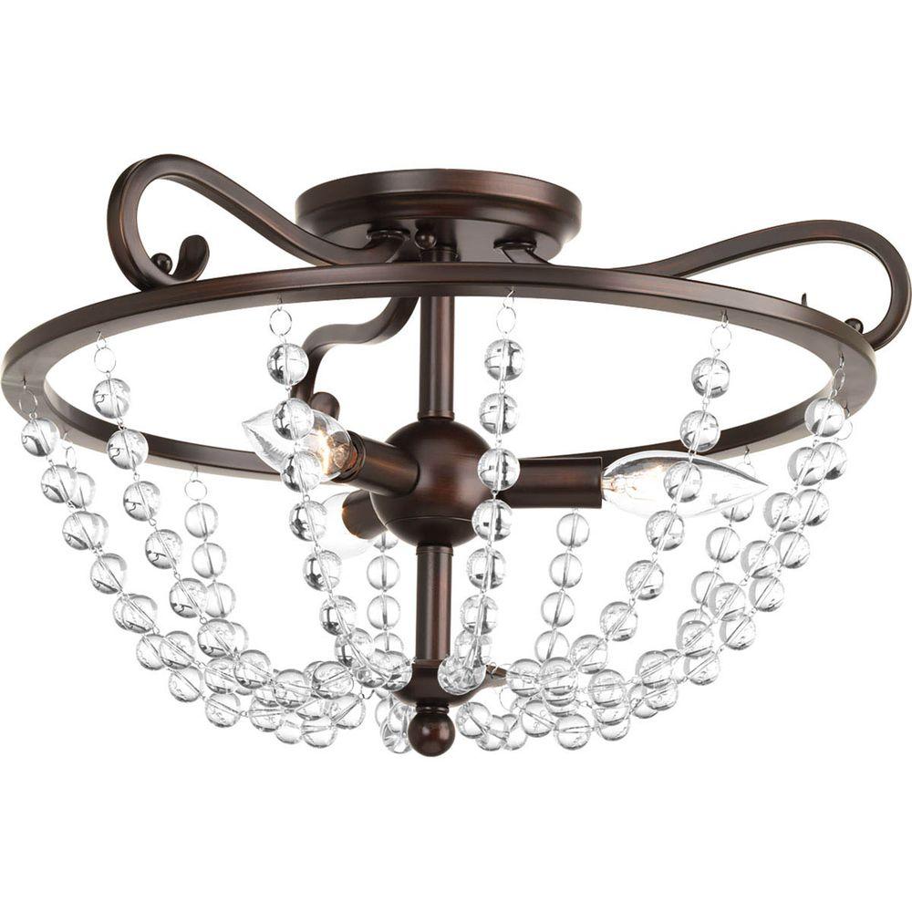 Progress Lighting Bliss Collection 3-Light Antique Bronze ...