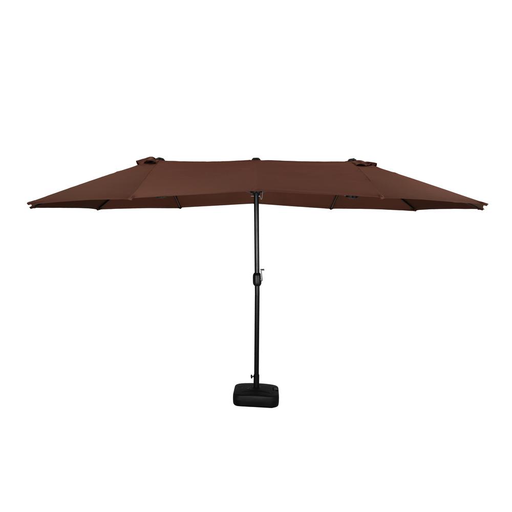 15 Ft Steel Patio Umbrellas Patio Furniture The Home Depot