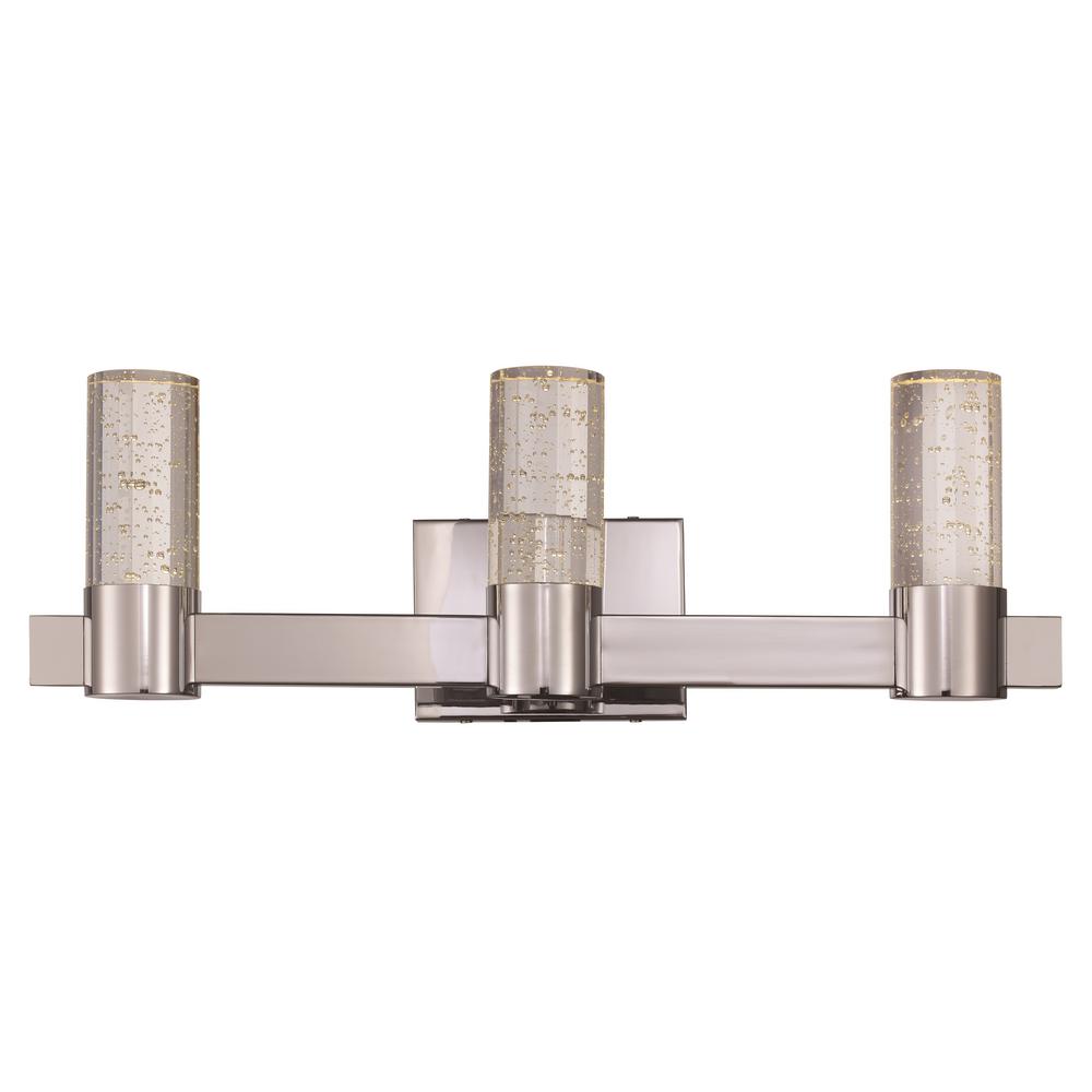 Bel Air Lighting 6.25 in. Polished Chrome LED Vanity Light Bar with Crystal Bubble Shade21273