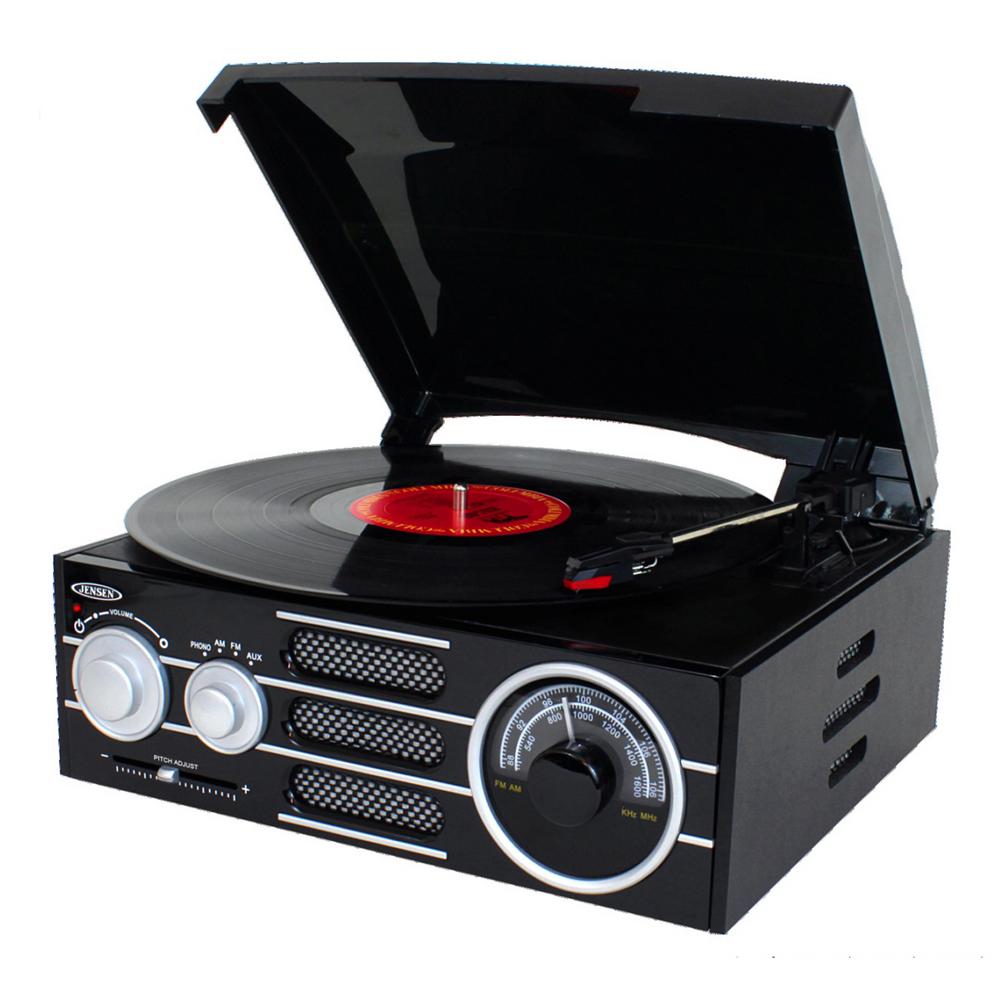 jensen record player with speakers