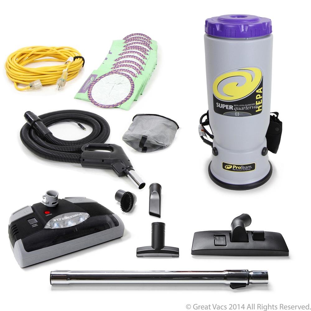 ProTeam NEW Proteam Super Commercial Backpack Vacuum W. Head 6 Qt