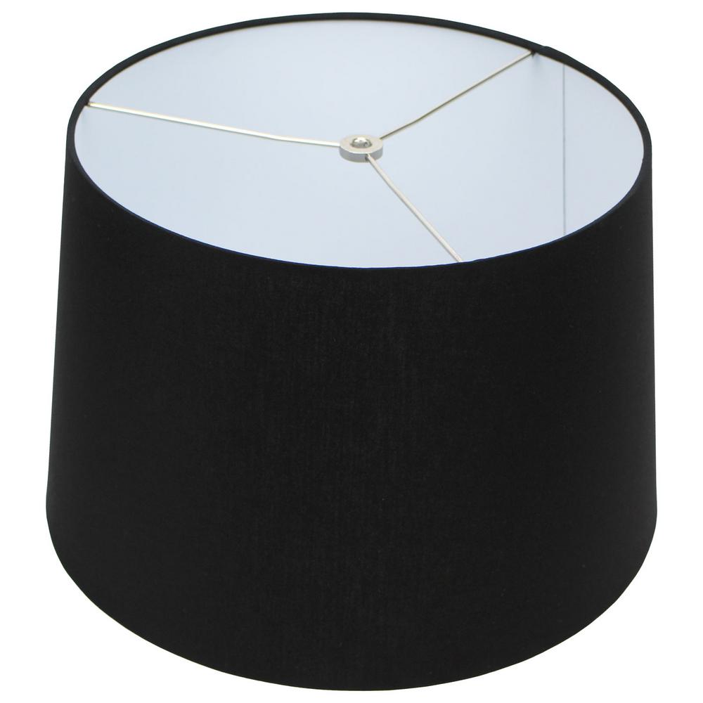 Fenchelshades Com Fenchel Shades 13 In Top Diameter X 15 Bottom 10 Slant Empire Lamp Shade Linen Black