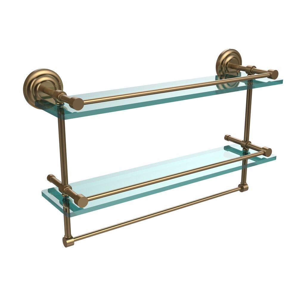 brass bathroom shelf