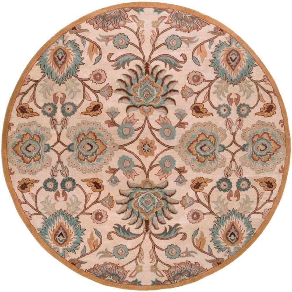 Home Decorators Collection Amanda Ivory 8 ft. x 8 ft. Round Area Rug