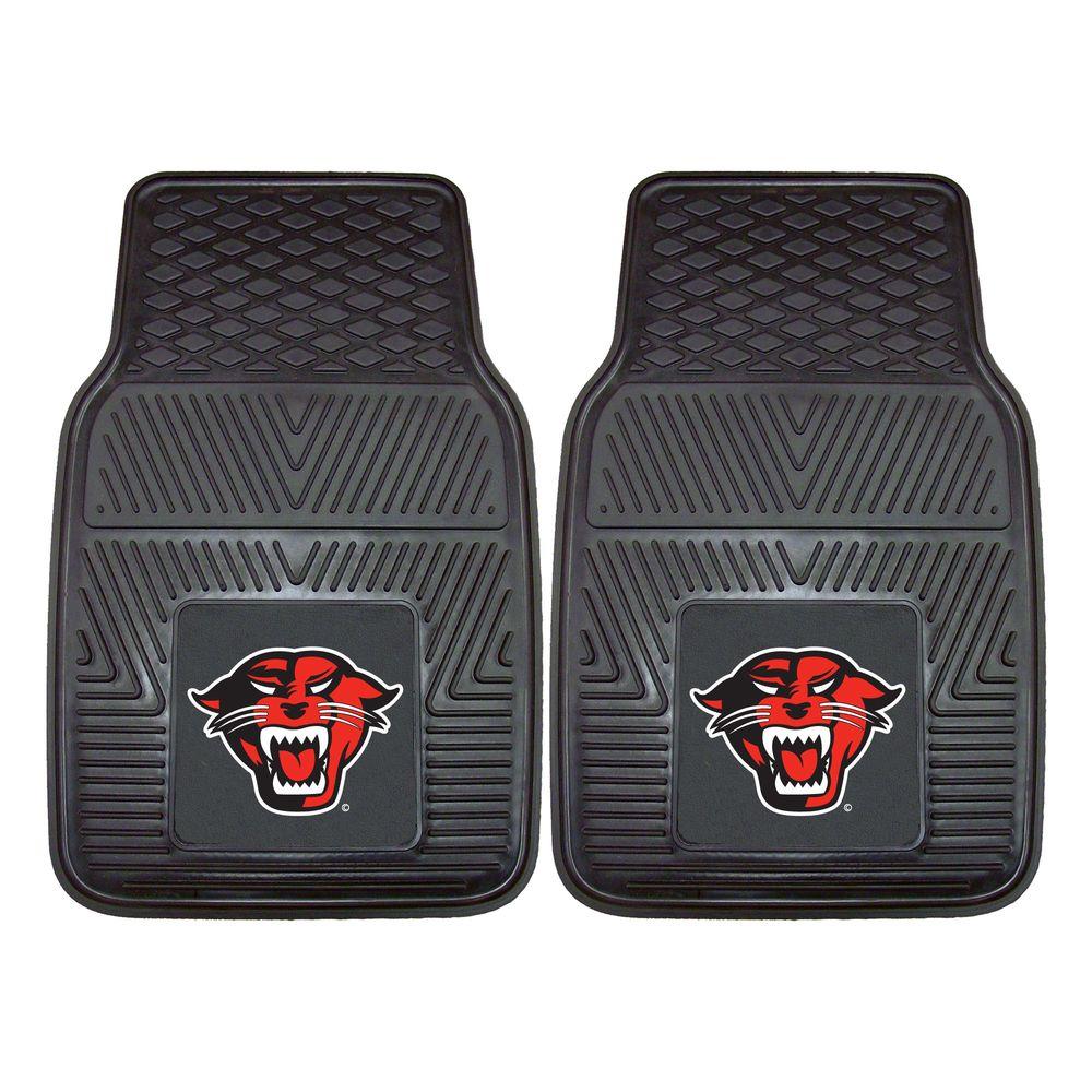 Officially Licensed NCAA Set of Universal Fit Front and Rear Logo Rubber Automotive Floor Mats Univeristy of Miami Hurricanes