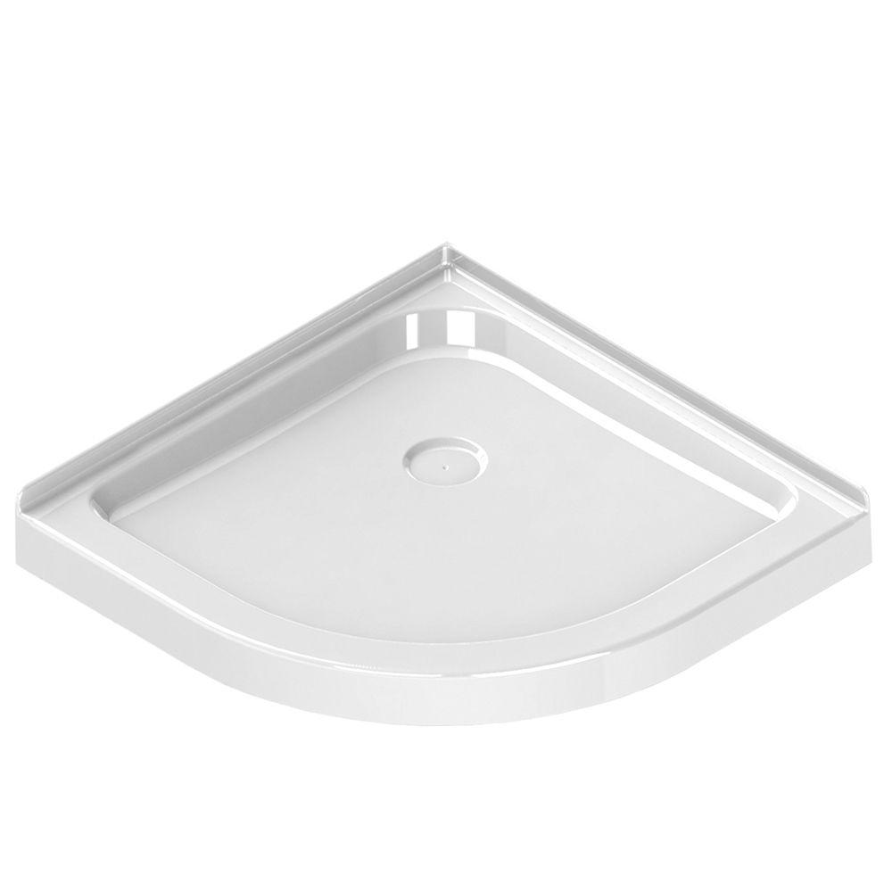 MAAX 32 in. x 32 in. Single Threshold NeoRound Shower Base in White