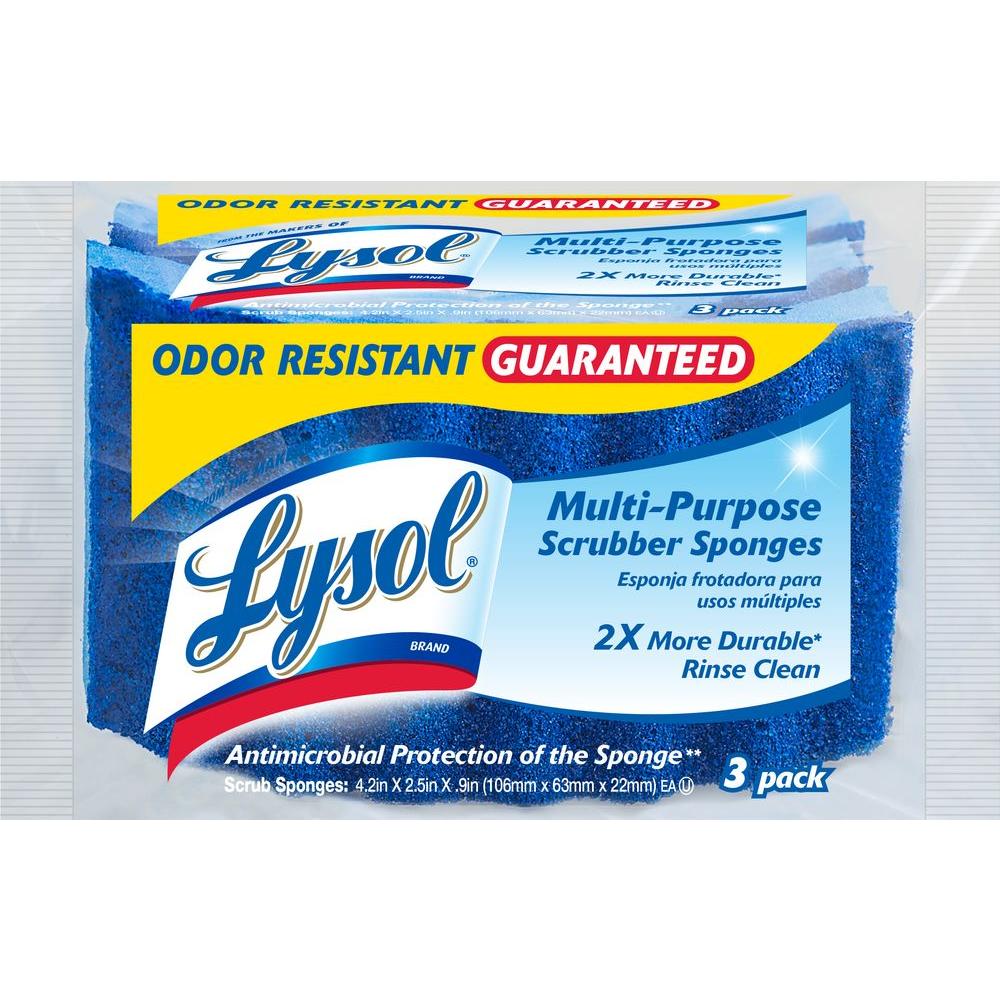 Lysol Odor Resistant HeavyDuty Cellulose Scrub Sponge (Pack of 2