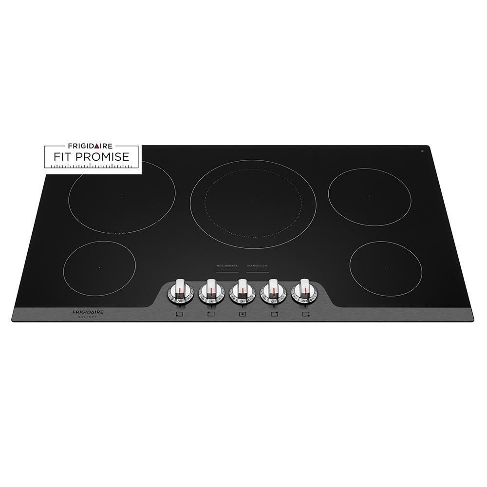 36 In Radiant Electric Cooktop In Stainless With 5 Elements