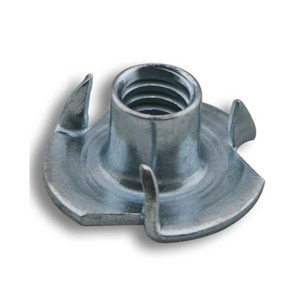 5//16/"-18 x 5//16/" Coarse Thread Tee Nut 3 Prong Zinc Plated
