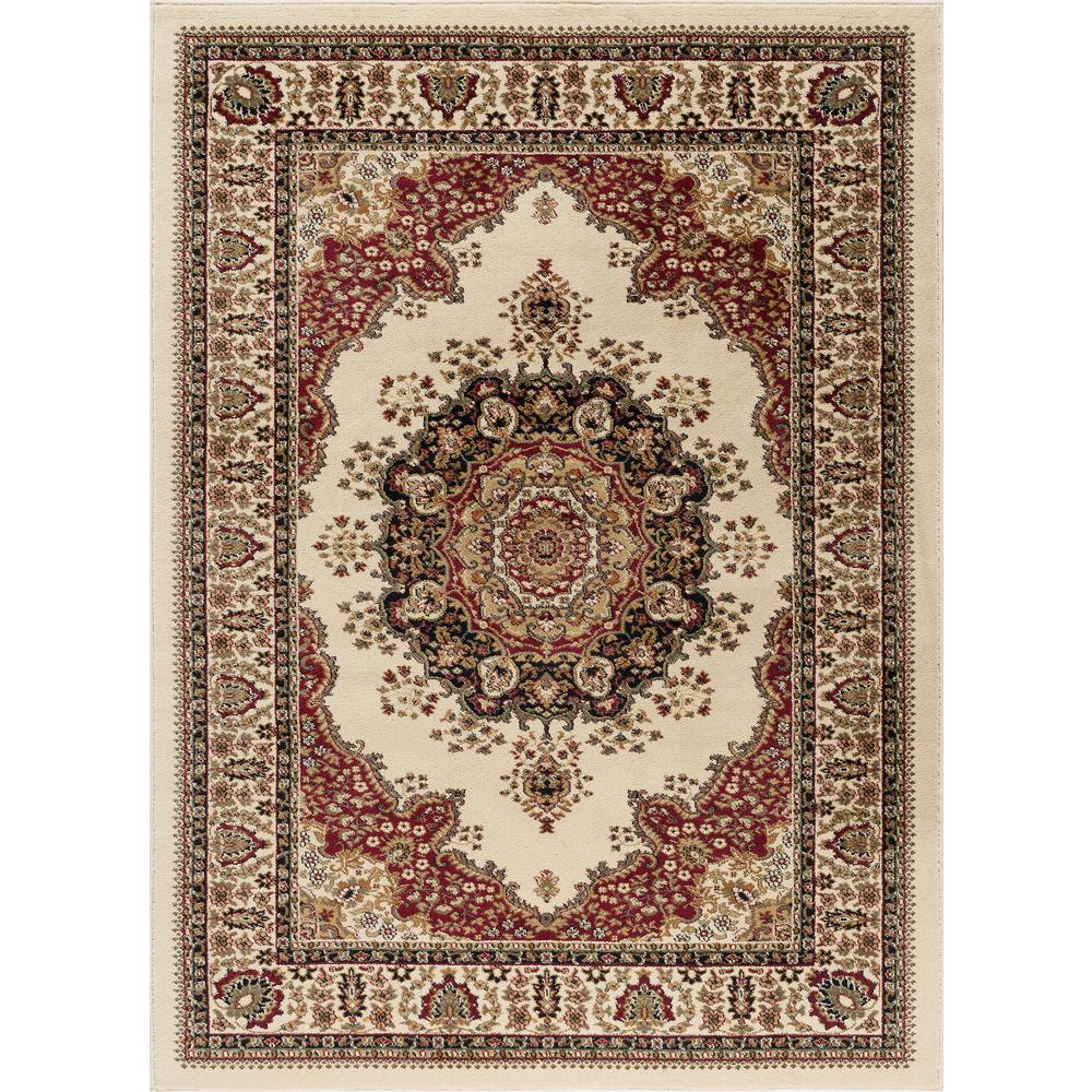 Tayse Rugs Sensation Ivory 9 ft. x 12 ft. Traditional Area Rug4702