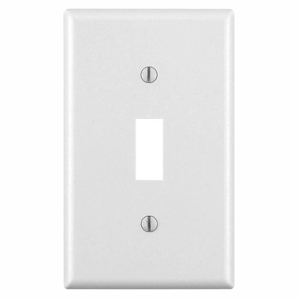 Leviton 2 Gang Jumbo Toggle Wall Plate White R52 88109 00w The Home Depot