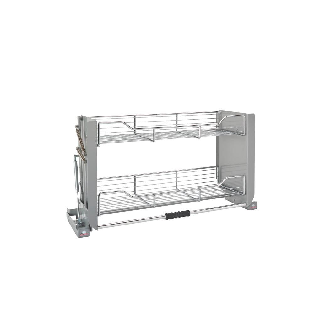 Rev-A-Shelf 18.87 in. H x 34.25 in. W x 10.25 in. D Large Wall Cabinet Pull-Down Shelving System ...