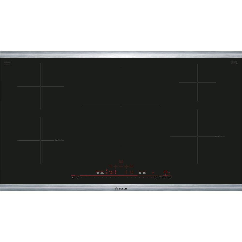 Bosch 800 Series 36 In Induction Cooktop In Black With Stainless