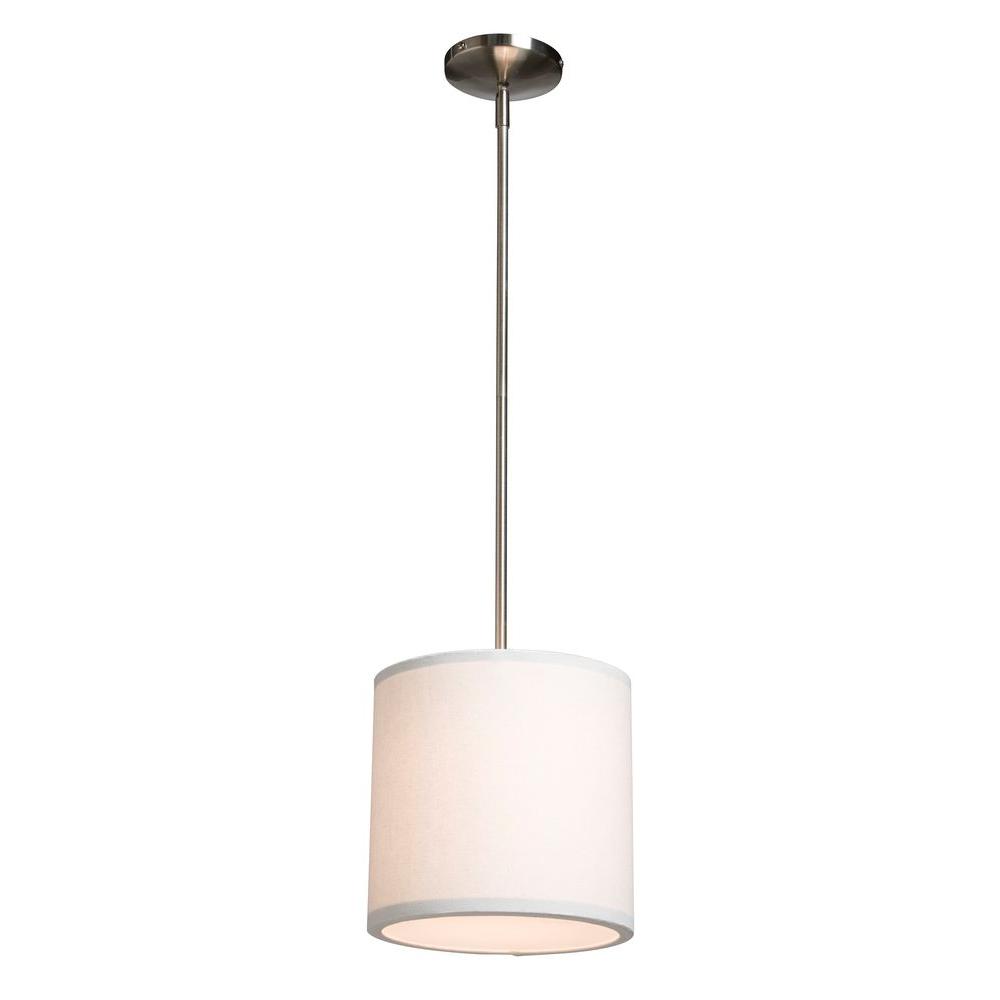 Sea Gull Lighting Painted Shade 1Light White Pendant651915 The Home Depot