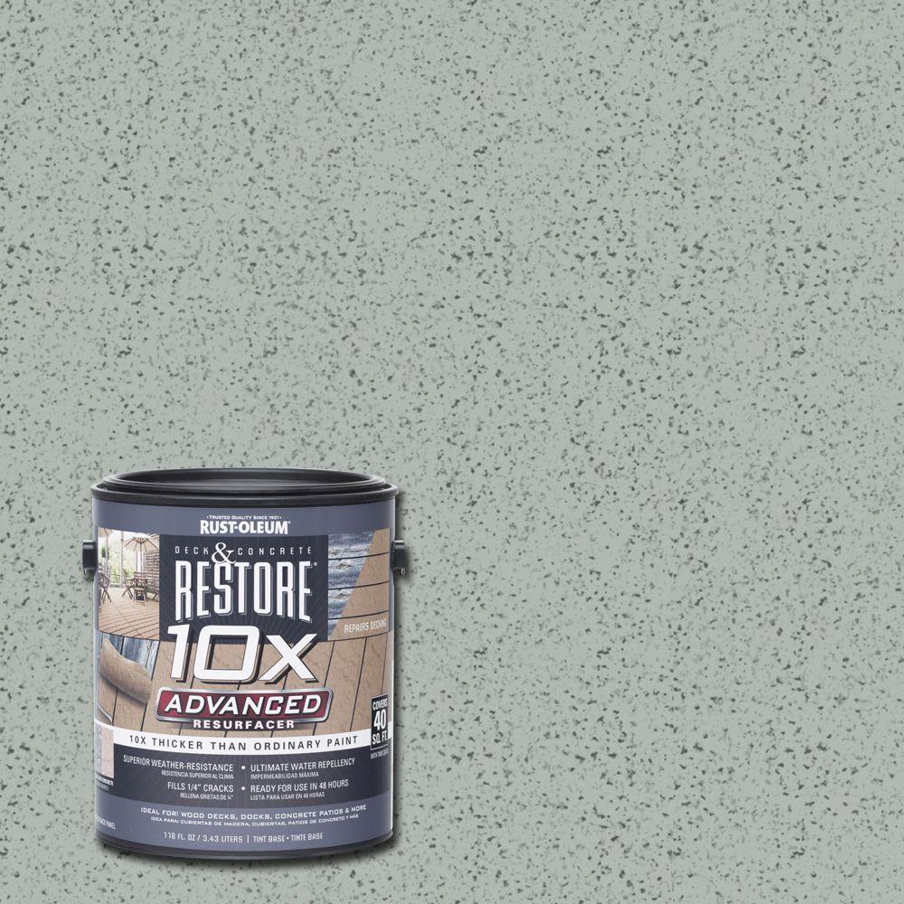 Rust Oleum Re 1 Gal 10x Advanced Cape Cod Gray Deck And 10x Advanced Cape Cod Gray Deck And Concrete Resurfacer 291434 The Home Depot