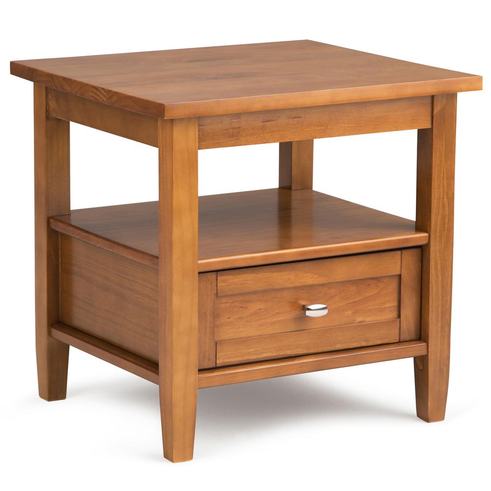 Brooklyn solid oak furniture side end lamp sofa table