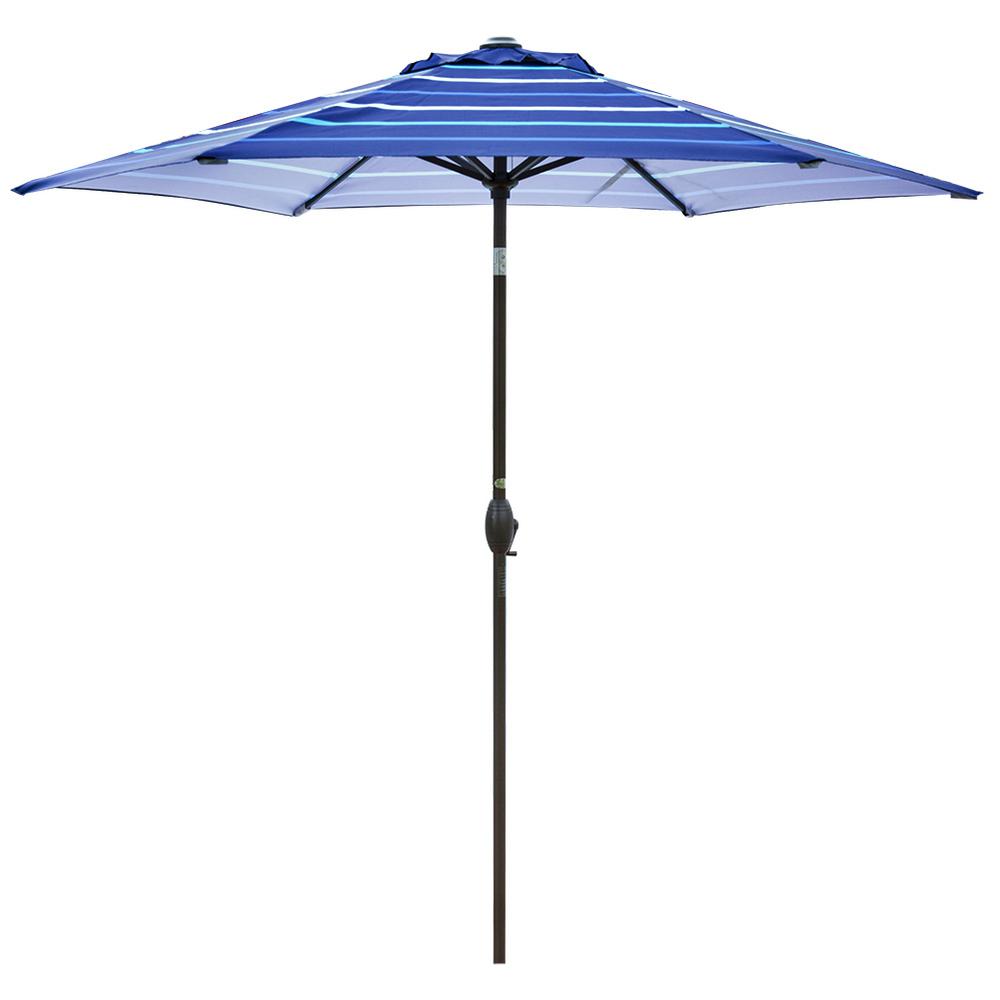 Abba Patio 9 ft. Aluminum Market Push Tilt and Crank Patio Umbrella in ...