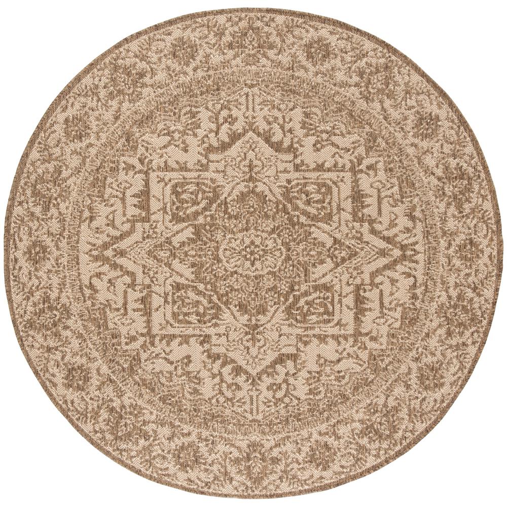 Safavieh Beach House Cream/Beige 7 ft. x 7 ft. Indoor/Outdoor Round