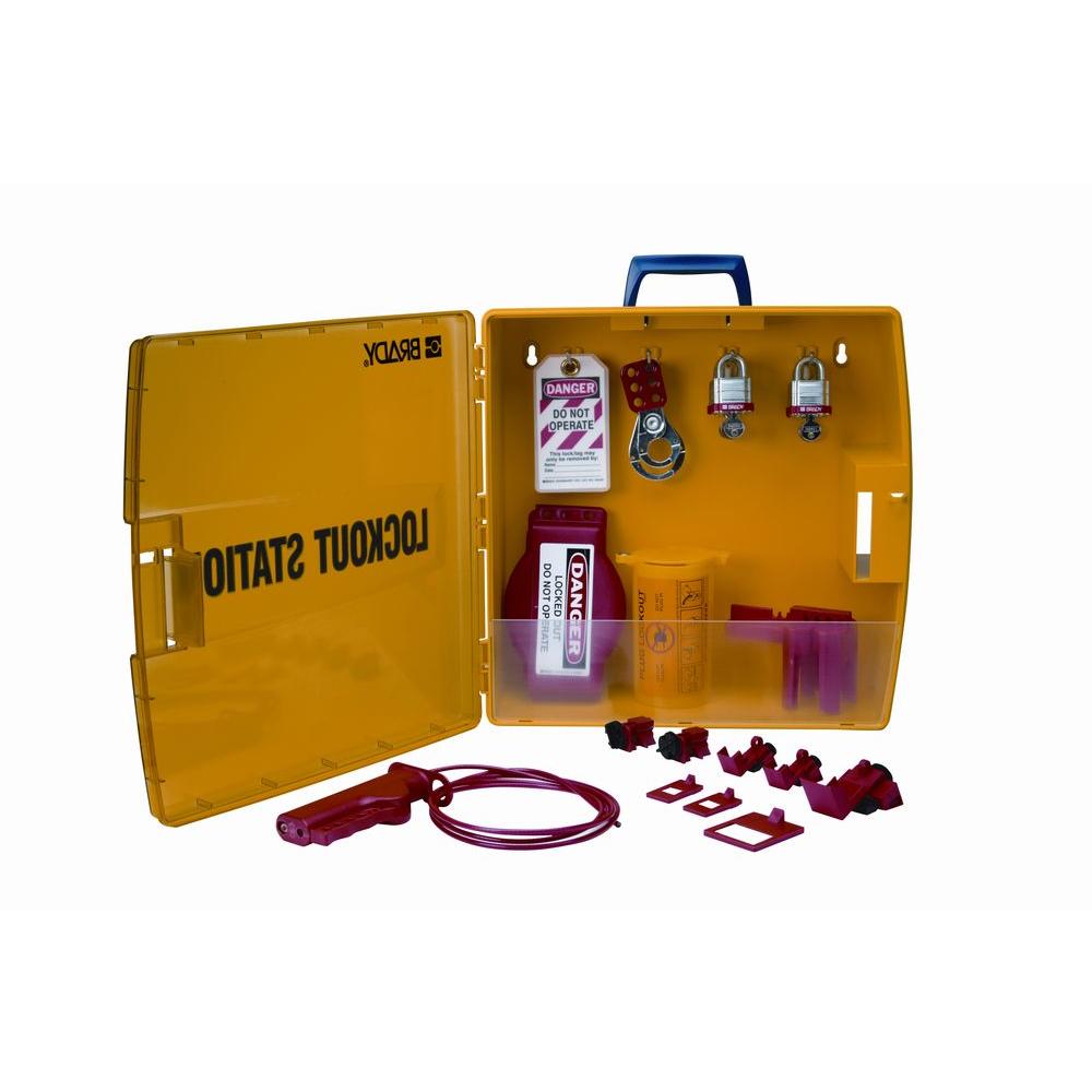 Brady Breaker Lockout Sampler Toolbox Kit with 2 KeyedAlike Safety