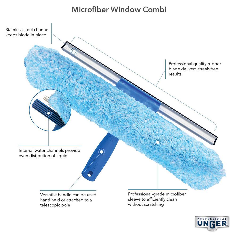 Unger 18 in. Microfiber Combi Window Squeegee Scrubber eXtremes