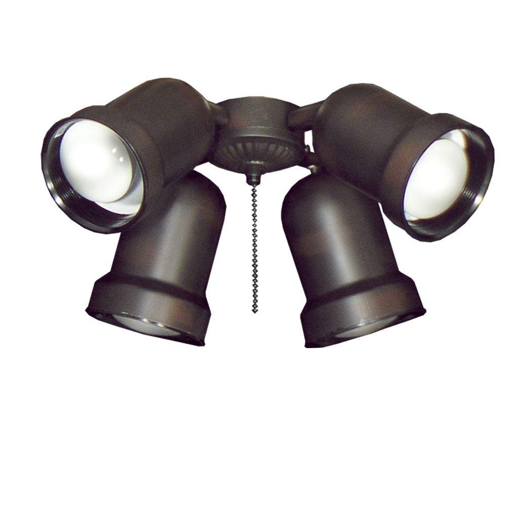 Troposair 463 Spotlight Oil Rubbed Bronze Indoor Outdoor Ceiling Fan Light