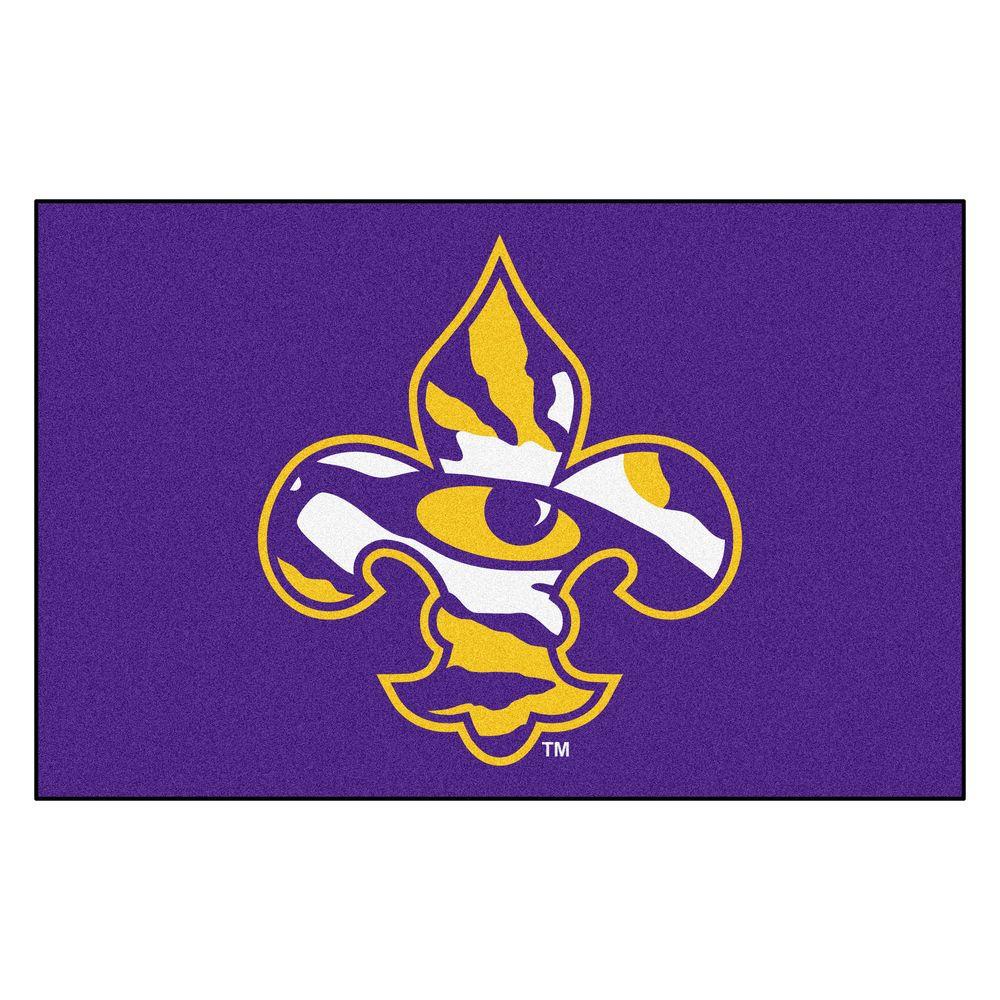 Louisiana State University Area Rugs The Home Depot Ncaa Louisiana State University Purple