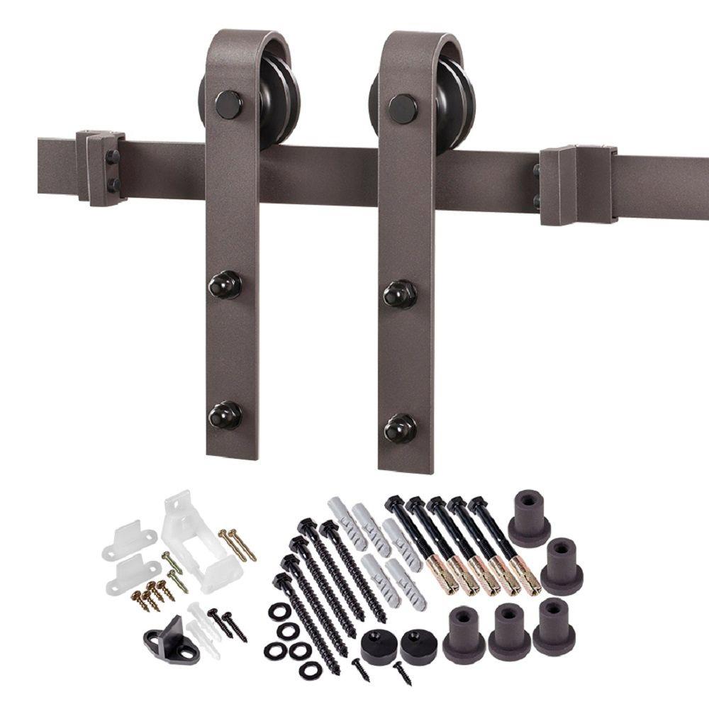 Everbilt 72 in. Dark OilRubbed Bronze Arrow Sliding Barn Door Track