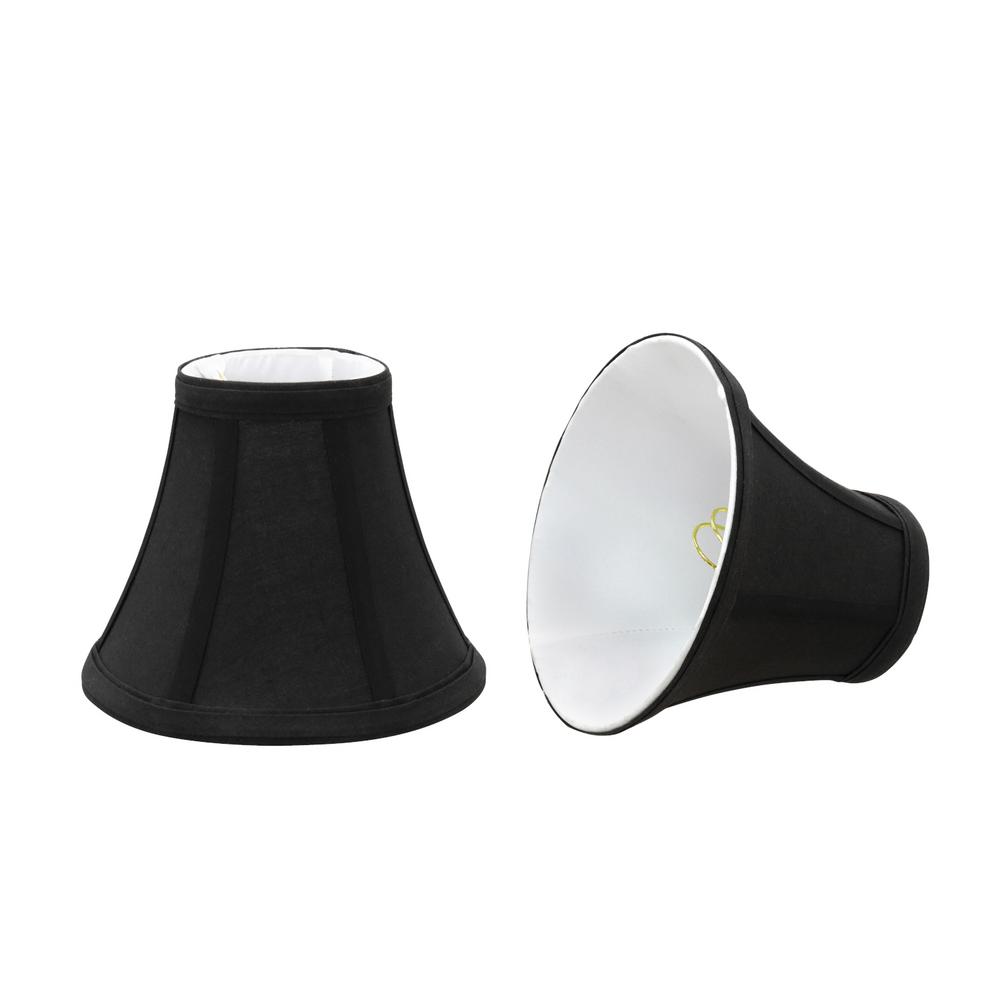 Aspen Creative Corporation 6 in. x 5 in. Black Bell Lamp Shade (2-Pack ...