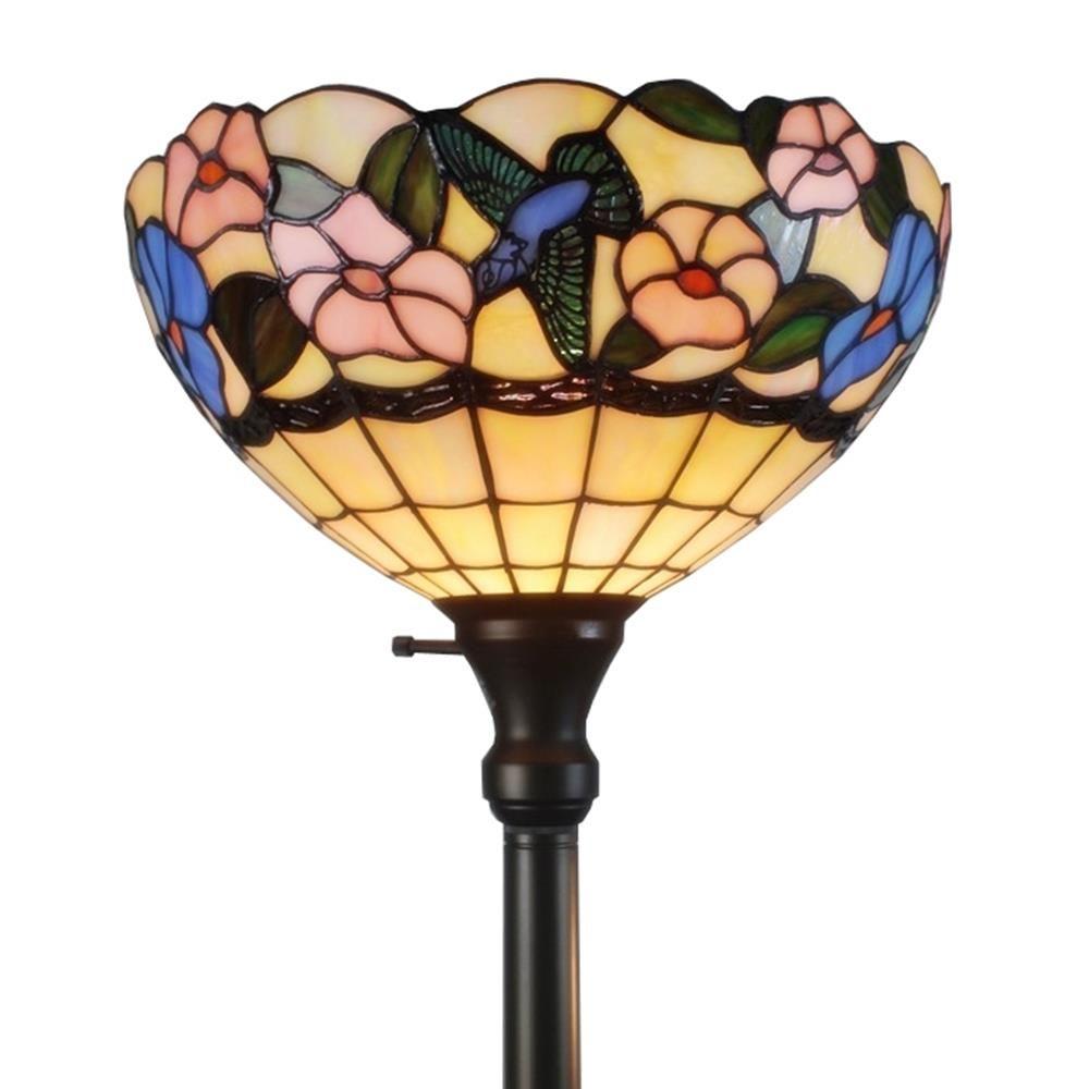Amora Lighting 70 In Style Hummingbirds Fl Torchiere Floor Lamp
