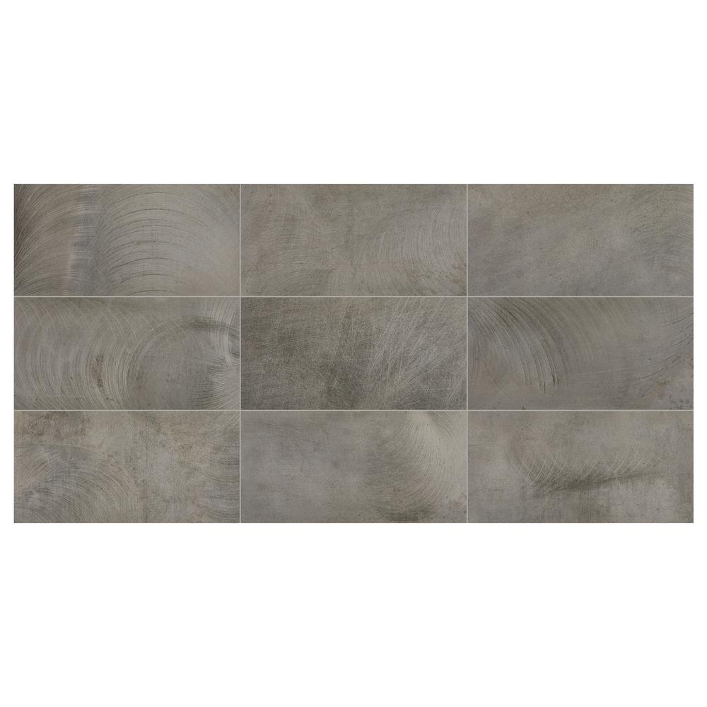 Daltile Vickery Dark Gray 12 In X 24 In Color Body Porcelain Floor And Wall Tile 15 12 Sq Ft Case