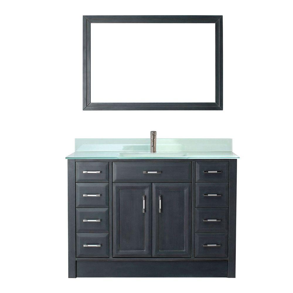 Studio Bathe Calais 48 in. W x 22 in. D Vanity in French Gray with