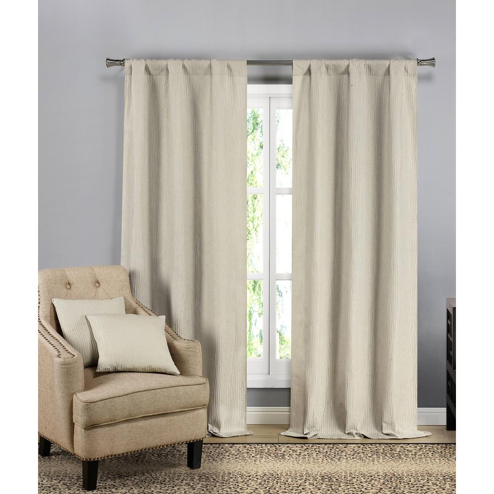 Home Maison Bycine Beige Gold Pole Top Pair With Dec Pair Pillow
