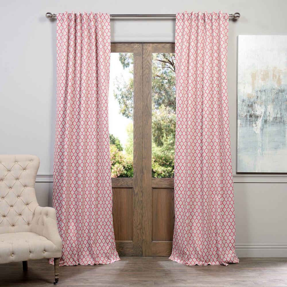 Clic Pink Thermal Curtains D Window Treatments Semi Opaque Casablanca Rose Blackout Curtain 50 In W X 84